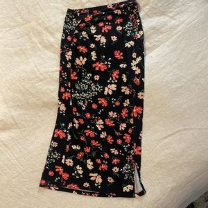 hm floral maternity midi skirt xs